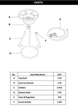 95516 STOVE PROPANE BURNER HIGH PRESSURE - BARTON PARTS LISTING