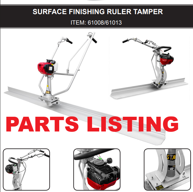 61013-1 SURFACE FINISHING ENGINE ONLY , 31CC EPA CARB - STARK PARTS LISTING