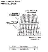 75174 SPA PAD 48 X 32 IN. SET 2-PACK PARTS LISTING