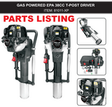 81011-XP GAS POWERED EPA 38CC 4 STROKE T-POST DRIVER PARTS LISTING