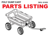 81023 POLY DUMP CART 800 LBS PARTS LISTING