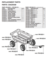 81023 POLY DUMP CART 800 LBS PARTS LISTING