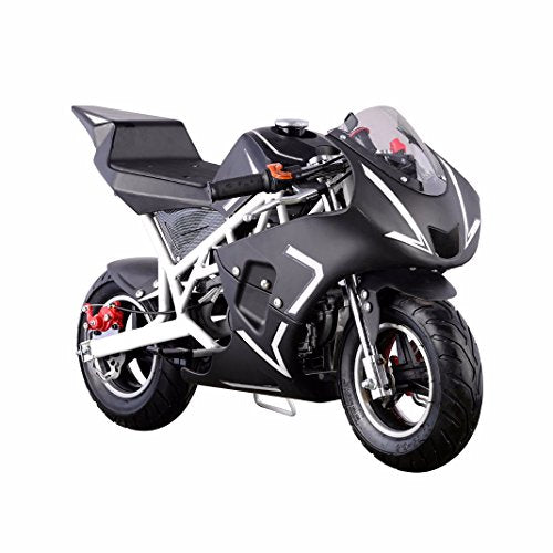 Outdoor Gas-Powered Mini Pock Bike Motorcycle 40cc 4-Stroke Ride-on Seat  EPA, White