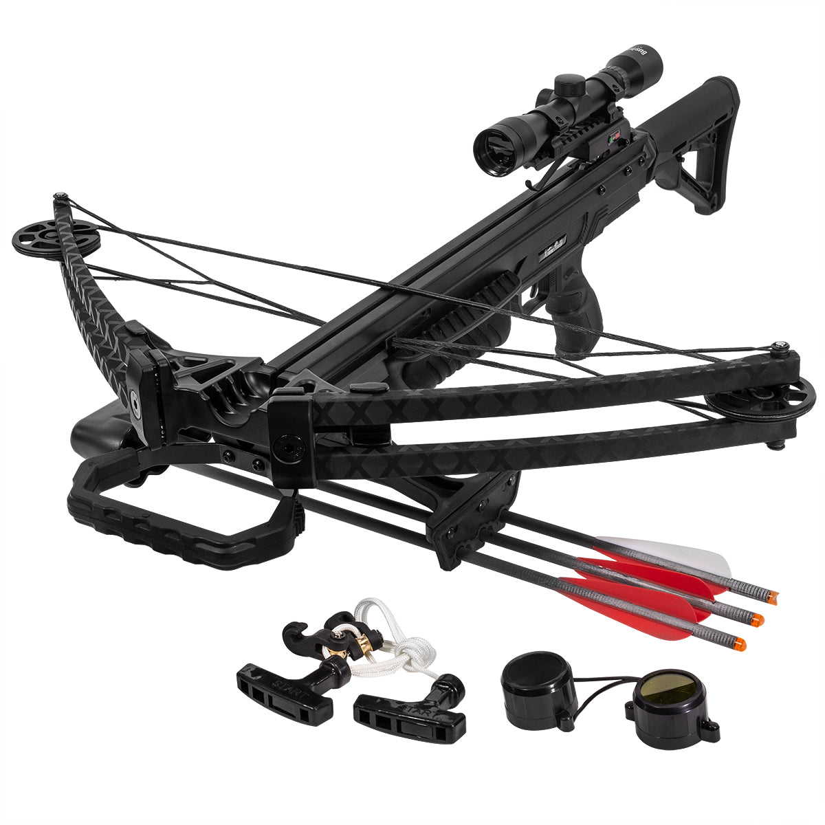 Outdoor Crossbow Archer 165 Lbs 380 fps Hunting w/ Built in Scope